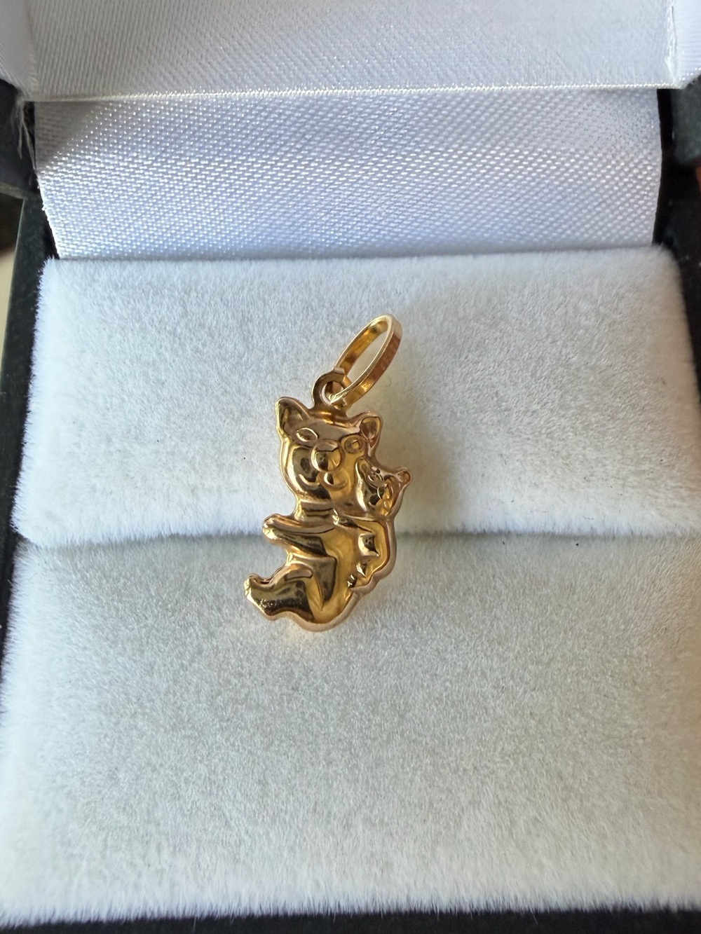 9K Gold Koala Bear Charm Pendant • Stamped 375 Yellow Gold 0.84g